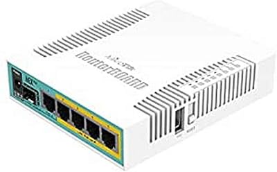 MikroTik hEX PoE Router Gigabit Ethernet LAN White 5 Port 1000Mbps 800MHz CPU