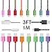 Costyle 10pcs/lot Colorful Ruggedized Braided Fabric/Sleeved 3Ft Feet 1M Meters Micro USB 2.0 Data Sync Charging Cable Cord For Samsung Galaxy Note,s2, s3, nokia, blackberry, htc, sony xperia smartphones -Black White Pink Hot Pink Purple Blue Yellow Green Red Orange