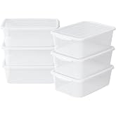 Sosody 16 Quart Clear Plastic Storage Box, Plastic Storage Latching Bin With Lid, 6 Packs