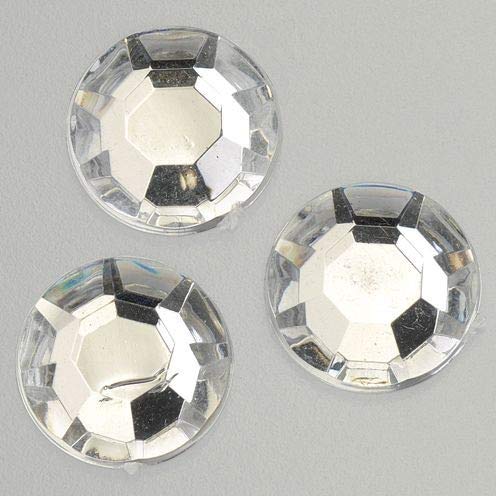 EfcoDecorative stone acrylic facet Gemrose 10 mm 100 pcs. crystal, 20x10x2 cm
