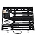 BBQ Grill Tools Set,Discoball Stainless Steel Utensils with Aluminium Case 9 Barbecue Accessories, Outdoor Grilling Kit for Dad