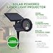 Night Stars Solar Powered Laser Light Projector | Outdoor Solar Christmas Light Projector | Red & Green Solar Laser Lights + Automatic On/Off Timer + Indoor AC Power Adapter