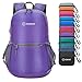 ZOMAKE Ultra Lightweight Hiking Backpack 20L, Packable Small Backpacks Water Resistant Daypack for Women Men(Purple)