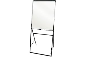 Quartet Futura Easel, Whiteboard/Flipchart, 24 x 36 Inches, Black Frame (351900)