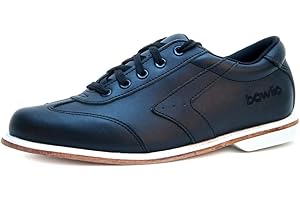 Bowlio Nero Unisex Leather Bowling Shoes - Black