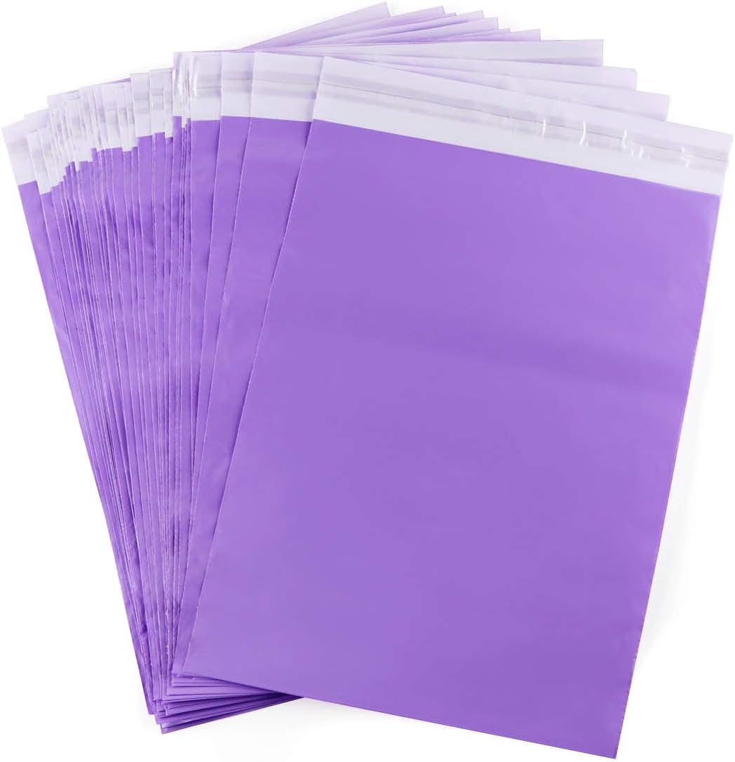 60 Purple Mailing Bags, Anstore Self Seal Postal Bags Large Size Mail