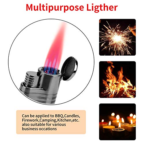 Torch Lighter Refillable Lighter, 4 Jet Flame Lighters, Windproof Gas