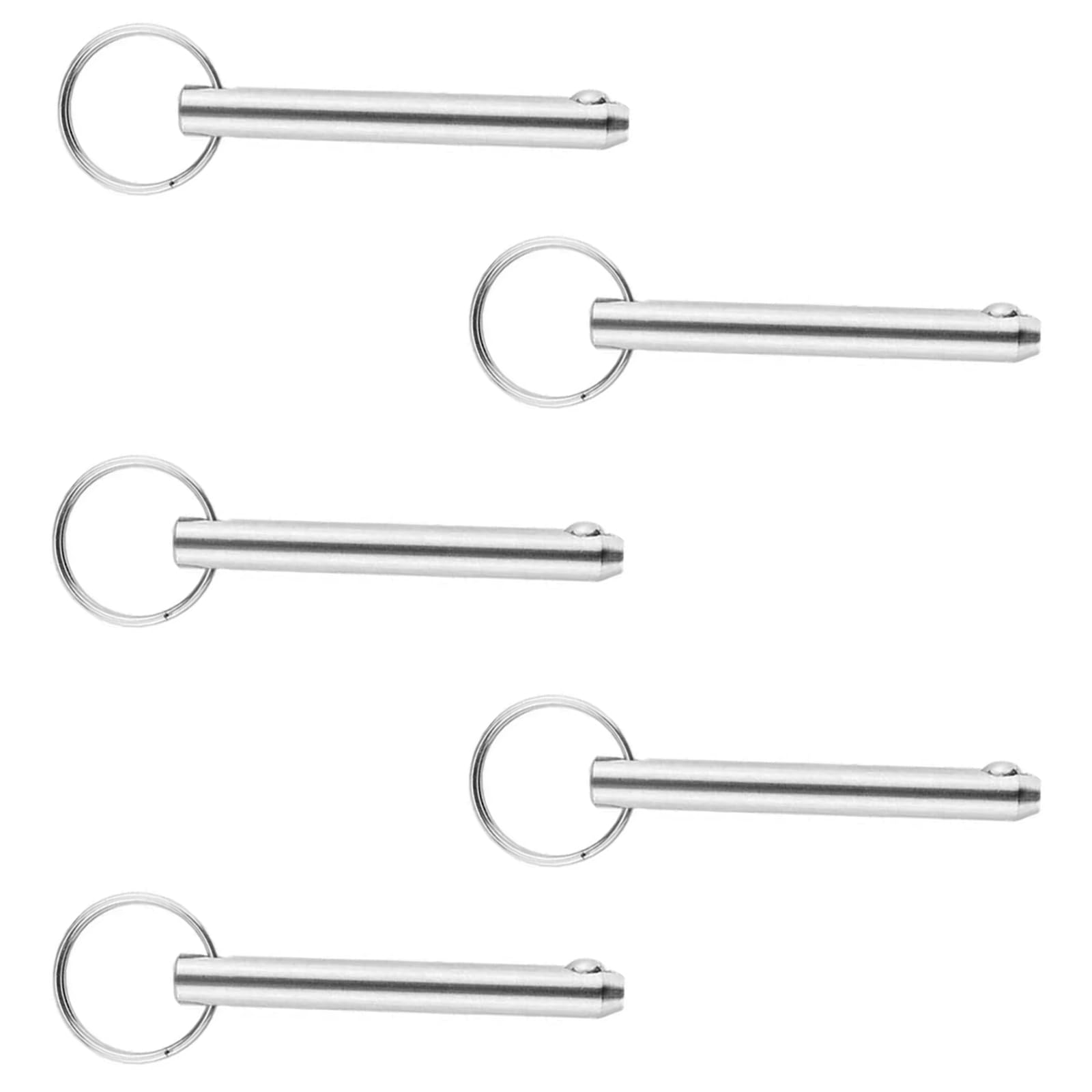 Leliafleury 5Pcs Quick Release Pins 6mm x 70mm Carbon Steel Pull Pin Locking Pins for Boat Bimini Top Marine Hardware