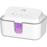 Wipe Warmer with UV Sanitizer, Large Capacity for Baby &amp; Adult Wipes, White | 3 temperature settings, quiet surround heating and a night light for diaper changes, nighttime care and everyday cleansing.