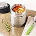 LunchBots Thermal 8 oz Triple Insulated Food Container - Hot 6 Hours or Cold 12 Hours - Leak Proof Thermos Soup Jar - All Stainless Interior - Black