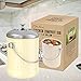 iTouchless EcoWise 1.32 Gallon Compost Bin Container with Dual Deodorizer Filters and Stainless Steel Lid, Countertop Kitchen Trash Can, Odor-Stopping Power, Cream Color fits All Decors