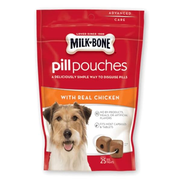 MILK-BONE PILL POUCHES WITH REAL CHICKEN 6OZ, SINGLE...