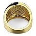 JINAO 18K Gold Plated Iced Out Simulated Diamond Micropave CZ Mens Hip Hop Bling Ring