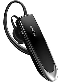 Bluetooth Headset Handsfree Earpiece New Bee 24 Hrs Driving Headset with Noise Cancelling Mic Headsetcase 60 Days Standby Time for iPhone Android Samsung Laptop and More