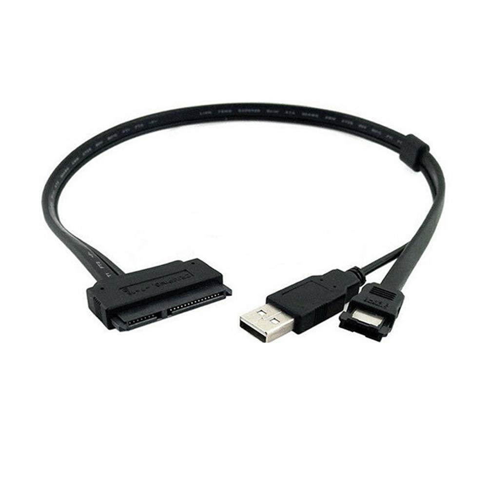 M13 50 cm Mini 22-Pin SATA to eSATA Data USB Cable Adapter for 2.5 Inch Hard Drive