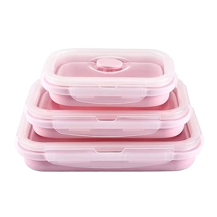 AimdonR - Fiambrera plegable, 3 paquetes de recipientes de ...