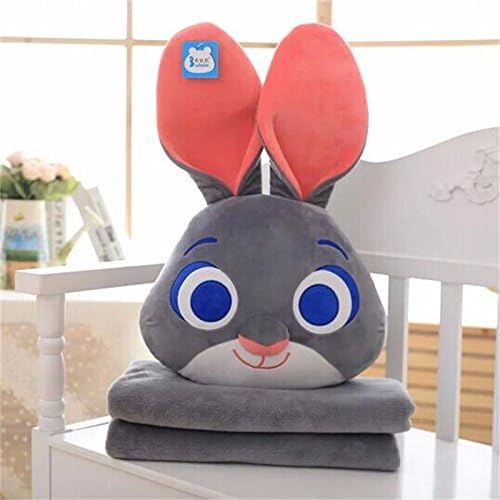 Zootopia Rabbit Judy Plush Doll Toy Warm Hand Pillow Cushion Nap Blanket 3 In 1