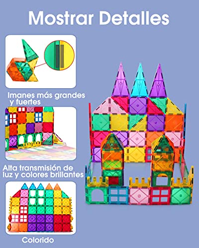 Katiago Magnetic Building Blocks 64 Pieces 3D Magnetic Building Toys Kids Stem Creativity Educational Toys Gifts for Ages 3+ (64psc)