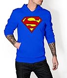 Decrum Mens Blue Smallville Superman Logo Hoodie -Blue Mens Hoodie | Superman, S