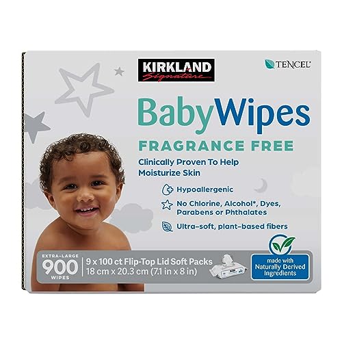 Mua Kirkland Signature Baby Wipes Fragrance Free, 900 Count trên Amazon