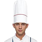 Hyzrz Tall Chef Hat Adult Adjustable Elastic Baker BBQ Grill Kitchen Cooking Chef Cap for Mother Father Day Birthday Gift