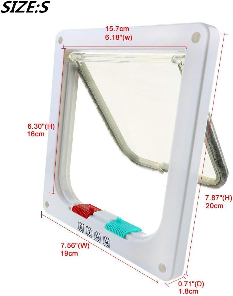 cat flap in metal door