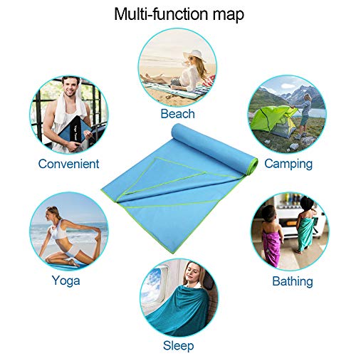 Carry360 Yoga Mat Towel 24 x 73 inch with Corner Pocket, Hand Yoga Towel for Fitness and Pilates, Super Absorbented Quick Dry - Thumbnail 6