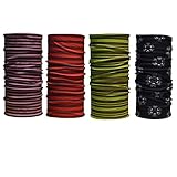 4 Count Double Dry Striped Headwears,Moisture Wicking Balaclava