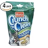 Pack of 4, Hartz Crunch n Clean Savory Chicken Dental Cat Treats