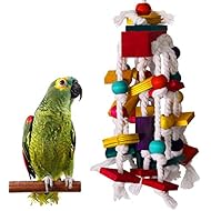 RYPET Bird Chewing Toy - Parrot Cage Bite Toys Wooden Block Bird Parrot Toys for Small and Medium Parrots and Birds