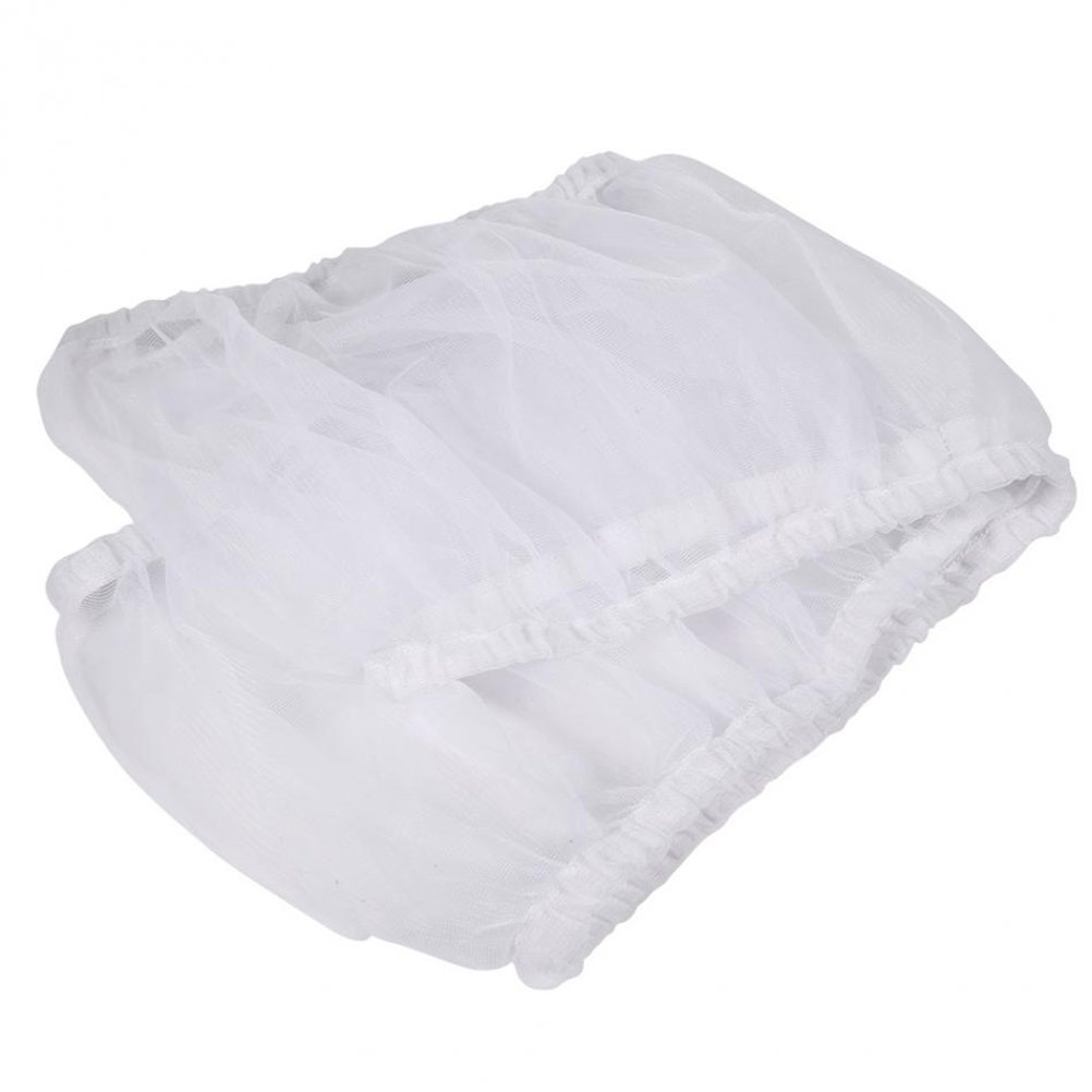 POPETPOP Bird Cage Mesh Cover with Elastic Skirt for Seed Scatter Protection and Air Circulation Machine Washable Birdcage Net Catcher Accessory Size L