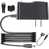 9V 1A AC DC 100V-240V Power Supply Adapter Cord for Arduino UNO R3 MEGA, US Plug - Center Positive 5.5x2.1~2.5mm