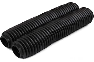 YSMOTO Motorcycle Front Fork Boots Shock Universal Absorber Covers Protector Rubber Dust Gator Guard Gaiters For Most Dirt Bike (Black)