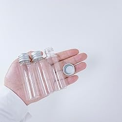100pcs Clear Plastic Bottle With Aluminium Screw
