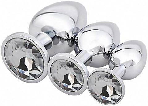 Lovely DongZW 3pcs Luxury Gem Jeweled Design Stainless Steel Plug Anales(Diamond) Flexible