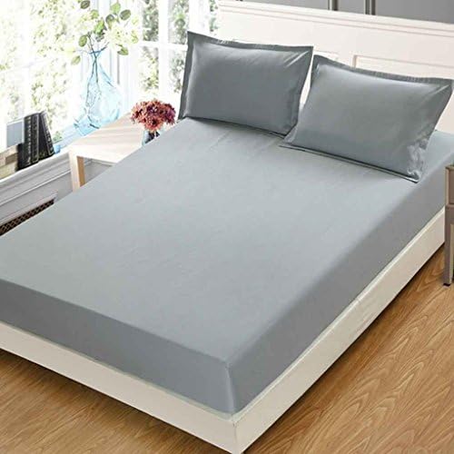 AUWU 3pcs/set Solid Mattress Cover Anti-slip Stretch Bed Sheets Anti Dust Mite Bed Pad Mattress Fitted Sheet Pillowcase