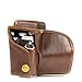 MegaGear MG638 Olympus OM-D E-M10 Mark II, E-M10 (14-42mm) Ever Ready Leather Camera Case and Strap - Dark Brown