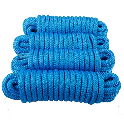 Amarine Made Double Braided Nylon Dock Lines 7700 Lbs Breaking Strength (L 25 Ft. D5/8 Inch