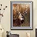 RunFar DIY 5D Diamond Painting Embroidery Cross Stitch Craft Diamond Painting by Number Kits,Sika Deer Pattern,Home Decor Gift 30x40cm
