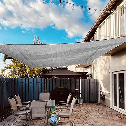 Dripex Sonnensegel wasserdicht Sonnenschutz Set 3X4 m inkl Befestigungsseile Rechteckig Polyester Imprägniert 95% UV Schutz Windschutz Wetterschutz fü