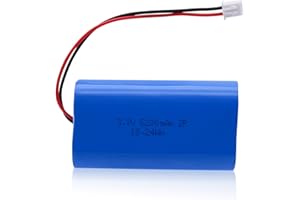 Qimoo 3.7V Lithium Batteries 5200mah Rechargeable Battery Pack Lithium Ion Batteries with XH2.54mm Connector 3.7 Volt Batteries for Bluetooth Speaker, Electronics, Toys, Lighting