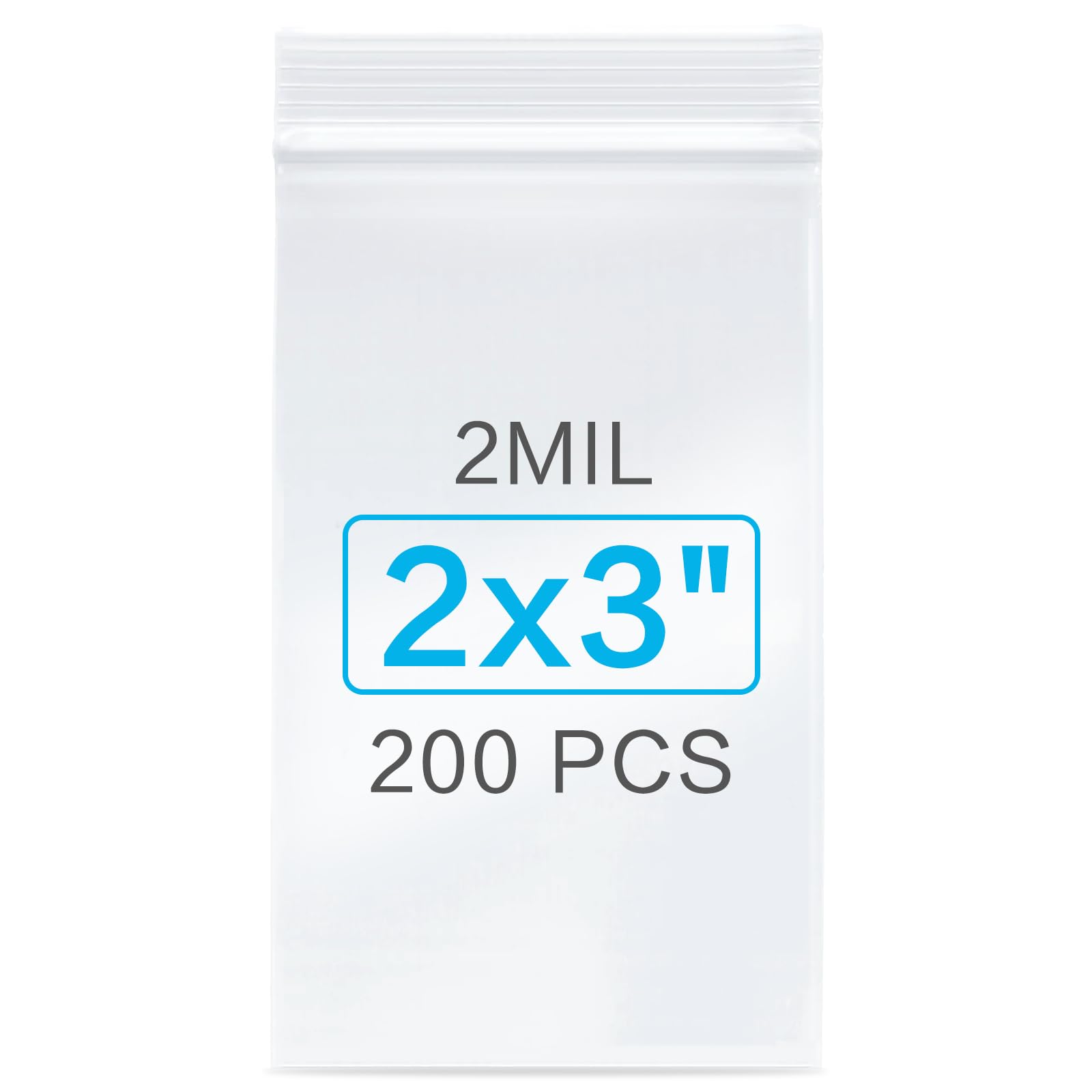 Photo 1 of Aubeco Plastic Jewelry Bags, 200pcs 2 x 3 Clear Zip Bag, 2 mil Thick Small Baggies with Resealable Zipper, Storage Baggies for Daily Vitamin, Jewelry, Candy