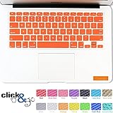 Valawy Silicone Ultrathin Keyboard Cover for MacBook Pro 13-Inch/15-Inch/17-Inch (with or without Retina Display), iMac and MacBook Air 13-Inch, Orange