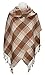HIMONE Women's Fashion Large Lattice Long Shawl Big Grid Winter Warm Scarf Beige