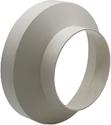 Kair Ducting Reducer 150mm to 100mm White Plastic Connector 6 to 4 inch