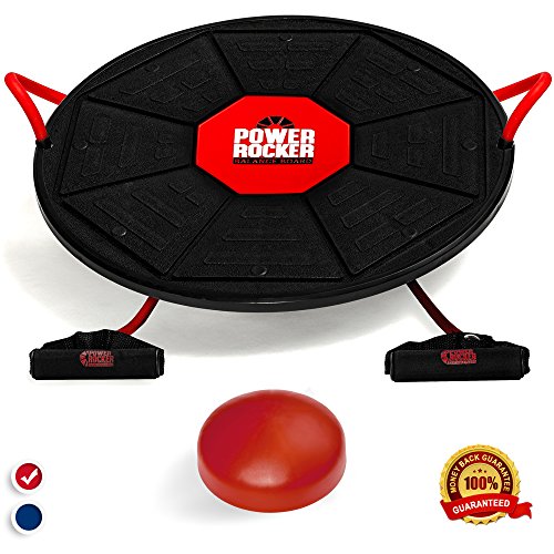 Power Rocker Balance Board Premium Wobble Board Adjustable Height