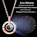 Laenshi I Love You Necklace 100 Languages Sterling Silver for Mom Girlfriend | Nano Jewelry Projection Necklace Gift Set for Her | Love Memory Jewelry Woman Pendant