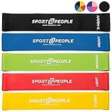 Sport2People Physical Therapy Equipment Resistance Loop Bands for Exercise Fitness & Workout Elastic Band Set from Natural Latex Best Stretch Bands for Legs & Explosive Endurance Strength Training