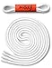 Miscly 3 Pairs Round Shoe laces for Shoes, Sneakers & Boots (54″ (137 cm), White)
