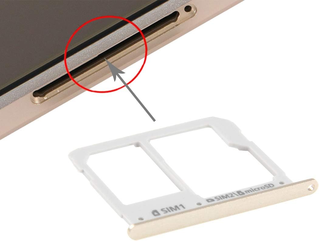 KANEED Replacement Parts, SIM Card Tray and Micro SD Card Tray for Galaxy A3(2016) / A3100 & A5(2016) / A5100 & A7(2016) / A7100(Grey) (Color : Gold)
